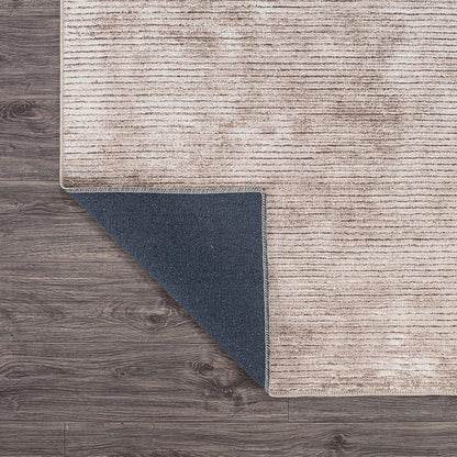 Rugshop Alfombra de pasillo contemporánea a rayas envejecidas resistente a las