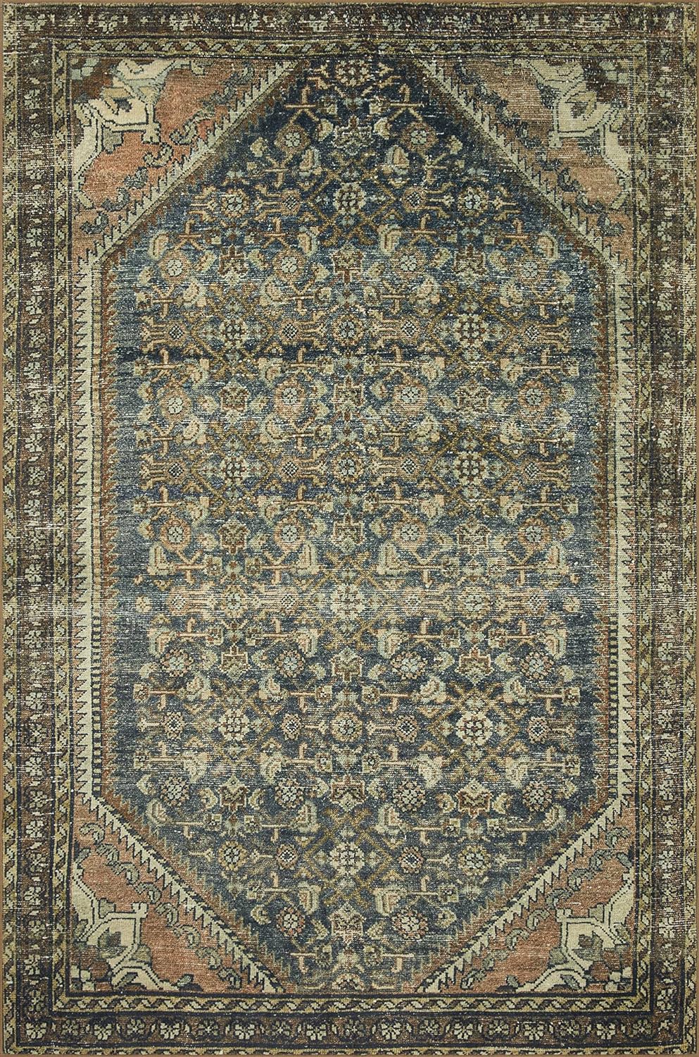 Loloi Magnolia Home by Joanna Gaines Banks Collection BAN-02 DenimClay 2'-0" x...