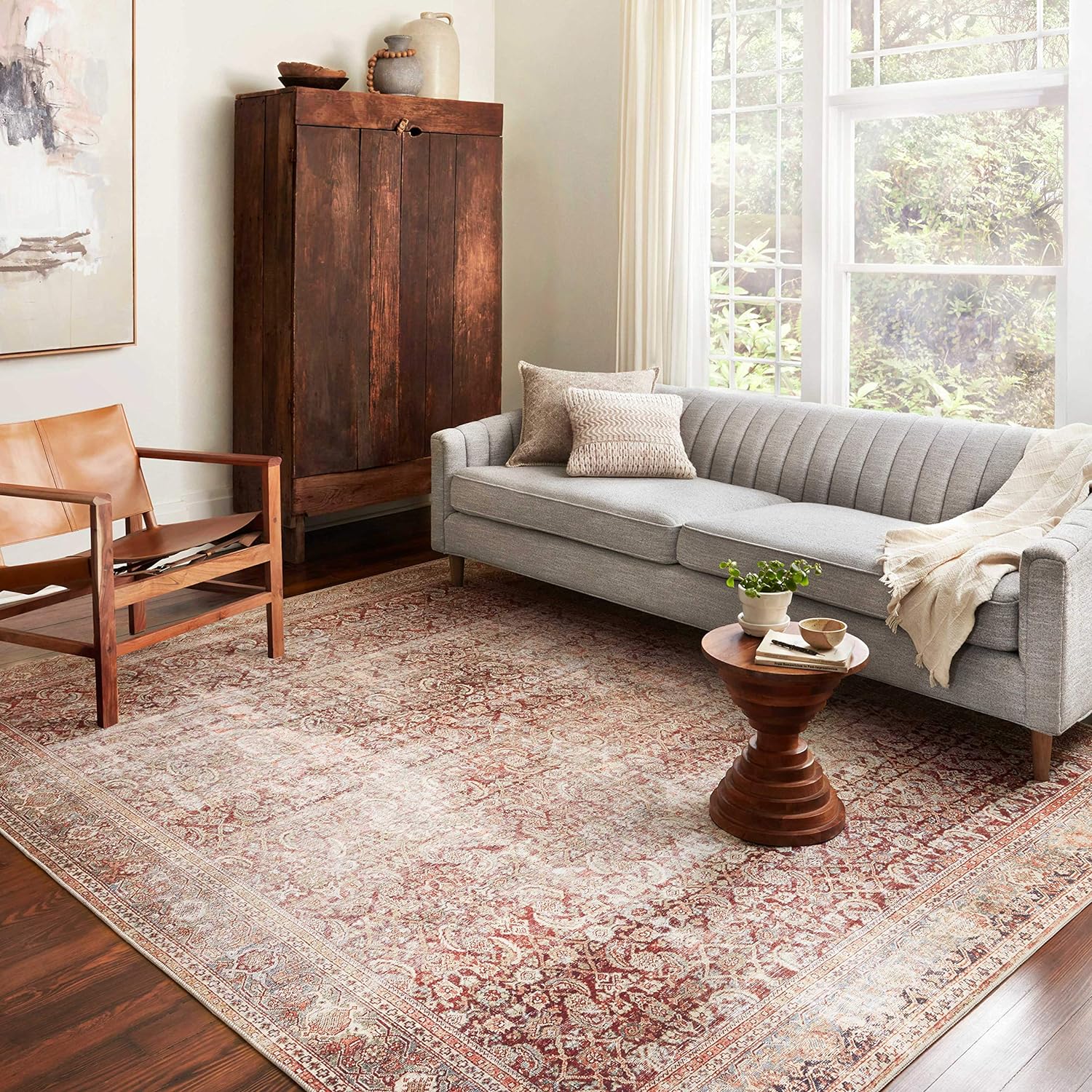 Tapete decorativo pelo corto sala estar, suave y duradero, colección Layla,