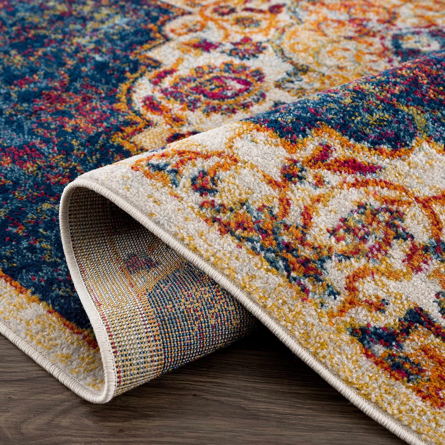 Hauteloom Colección Istanbul - Alfombra de medallón para sala de estar y...