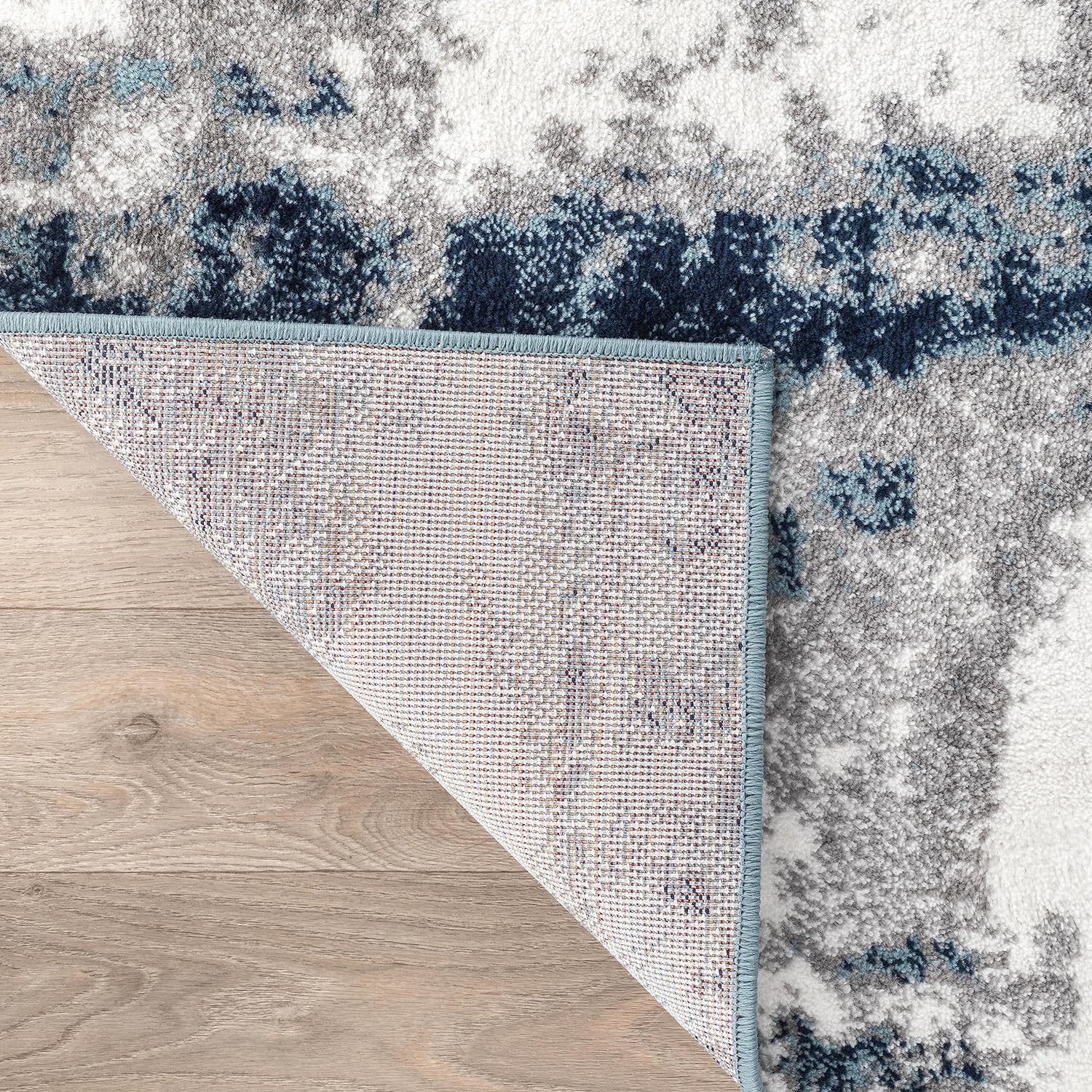 Rugshop Alfombra abstracta contemporánea envejecida 3'3"x 5' Azul