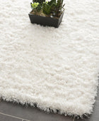 SAFAVIEH Malibu Shag Collection - Alfombra de área de 5 x 8 pies, color blanco,...