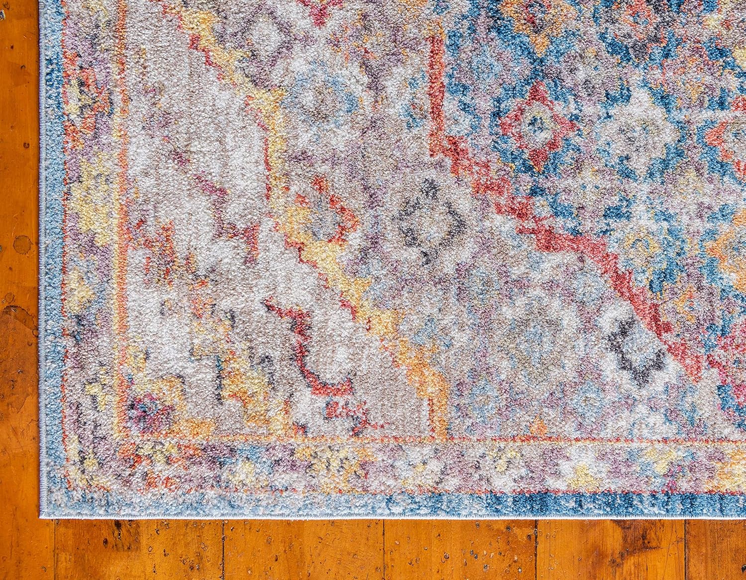 Unique Loom Brighton Collection - Alfombra vibrante con estampado tradicional,...