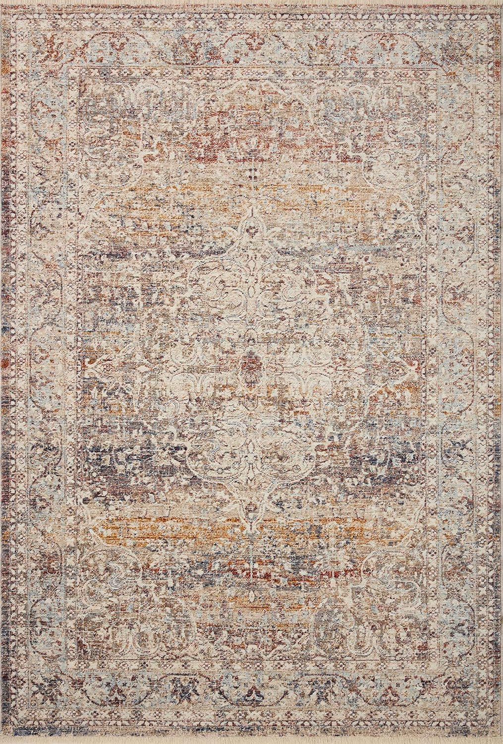 Loloi Sorrento Collection - Alfombra decorativa redonda de 5 pies y 3 pulgadas...