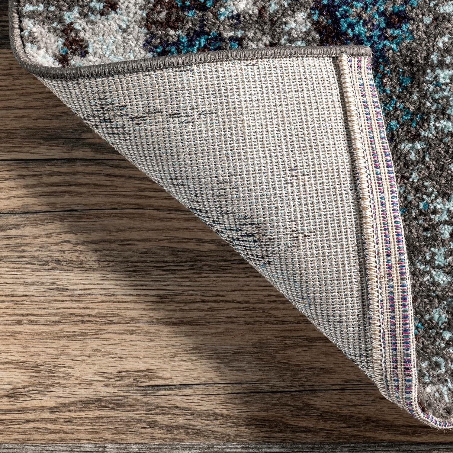 nuLOOM Haydee - Alfombra decorativa abstracta glacial, 3 x 5, azul