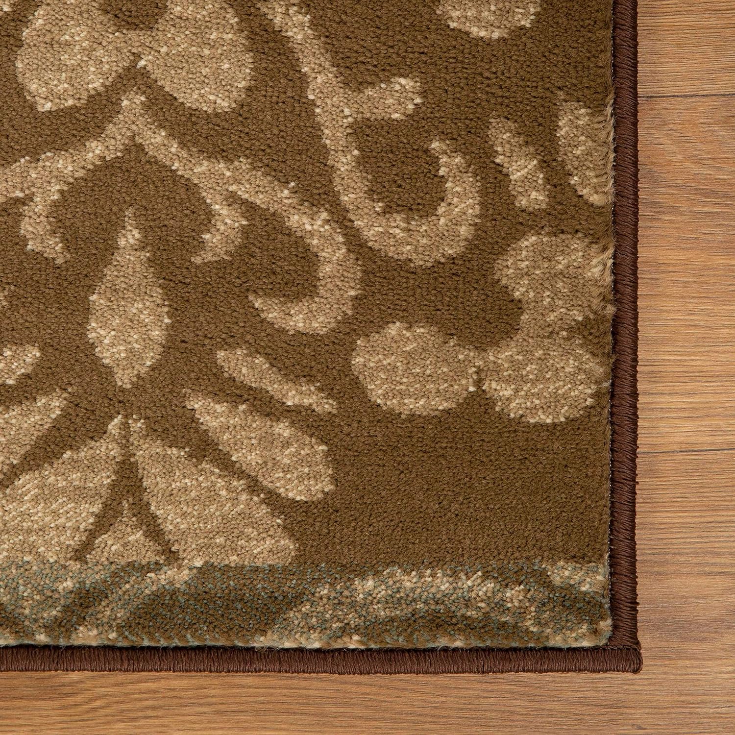 Superior Alfombra de pasillo para interiores, respaldo de yute, bloque de color...