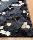 SAFAVIEH Manhattan Collection - Alfombra de área de 6 x 9 pies, negro, hecha a...