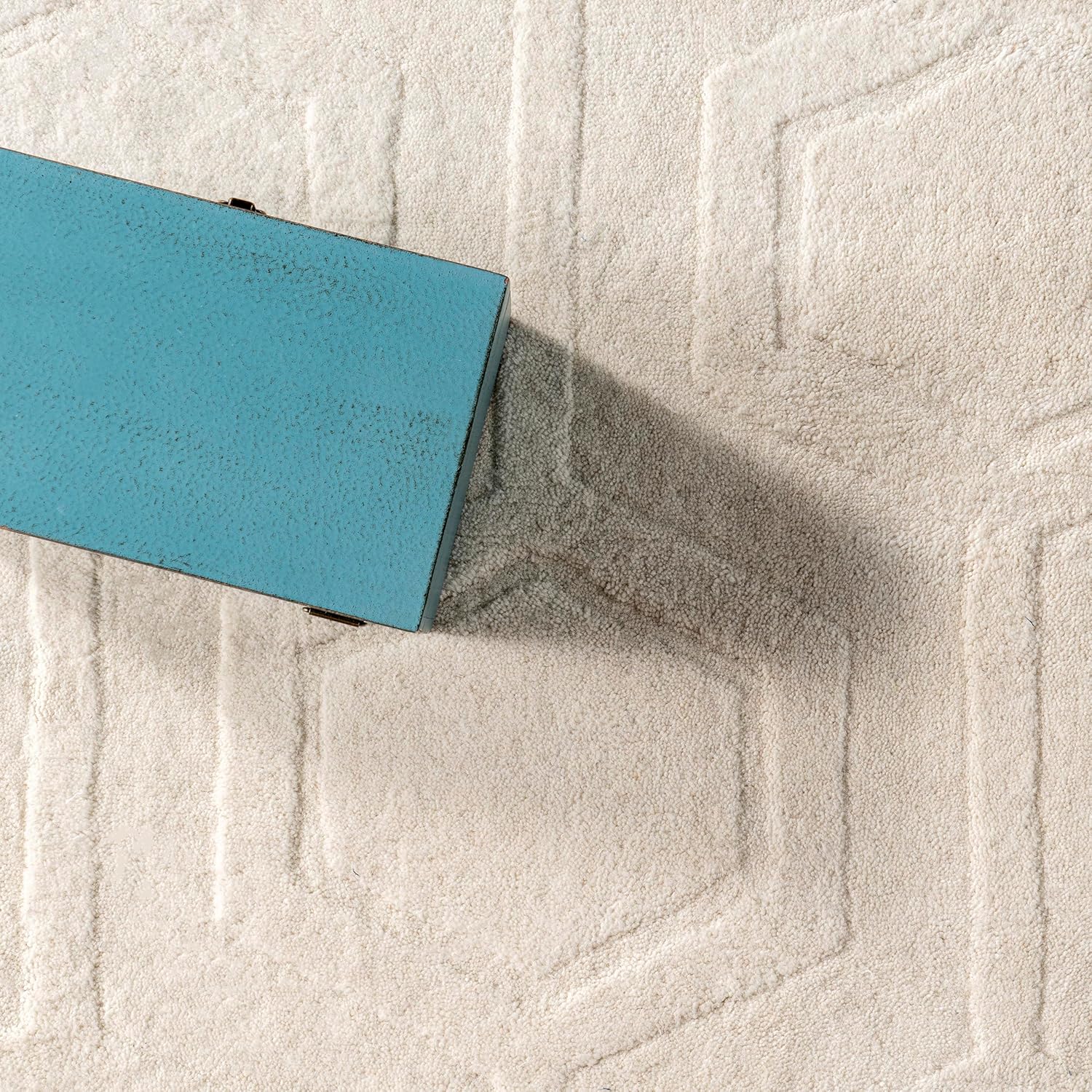 Alfombra tejida a mano Ambrose, 6x9, marfil
