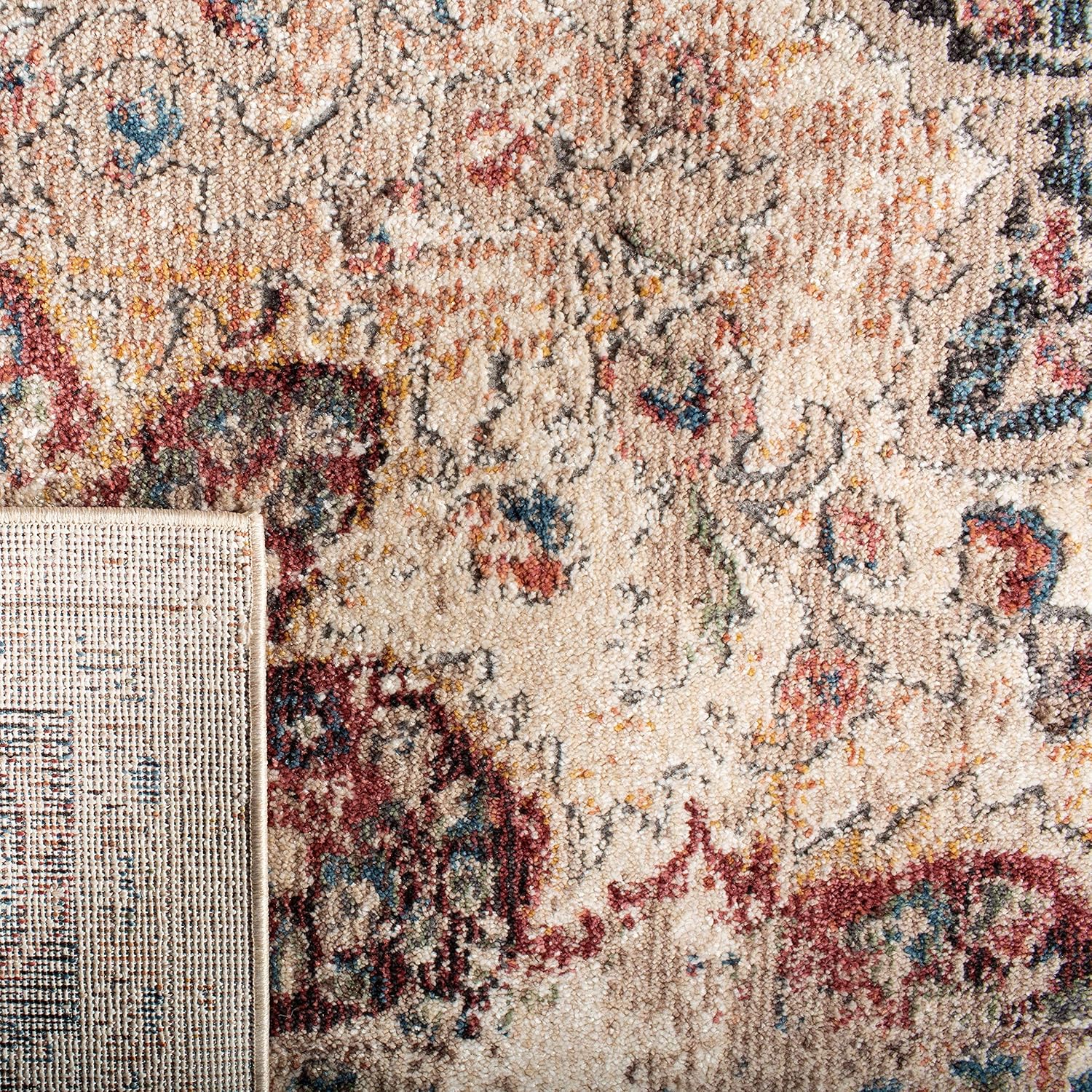 SAFAVIEH Carlyle Collection CYL215B - Alfombra vintage oriental, envejecida, no...