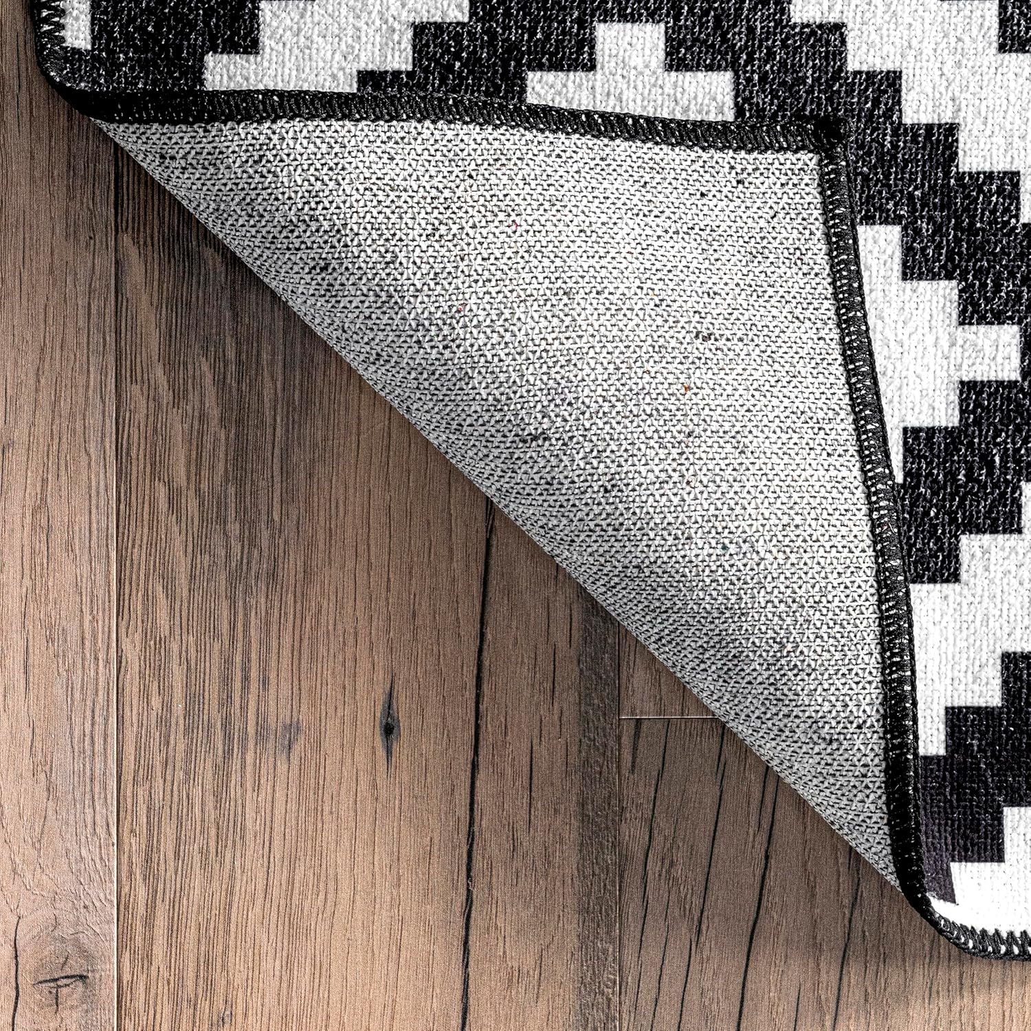 Kellee Alfombra ultra fina lavable a máquina, diseño de diamantes modernos, 2