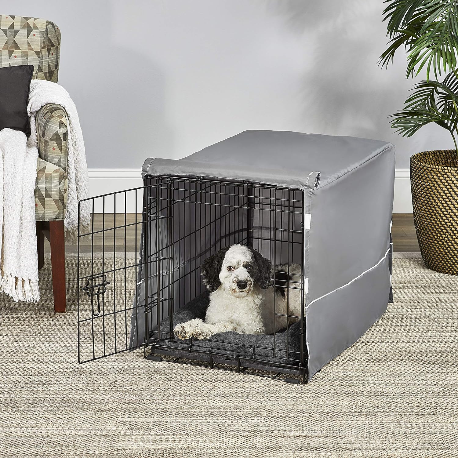 MidWest Homes for Pets El kit de jaula para perros de doble puerta incluye una...