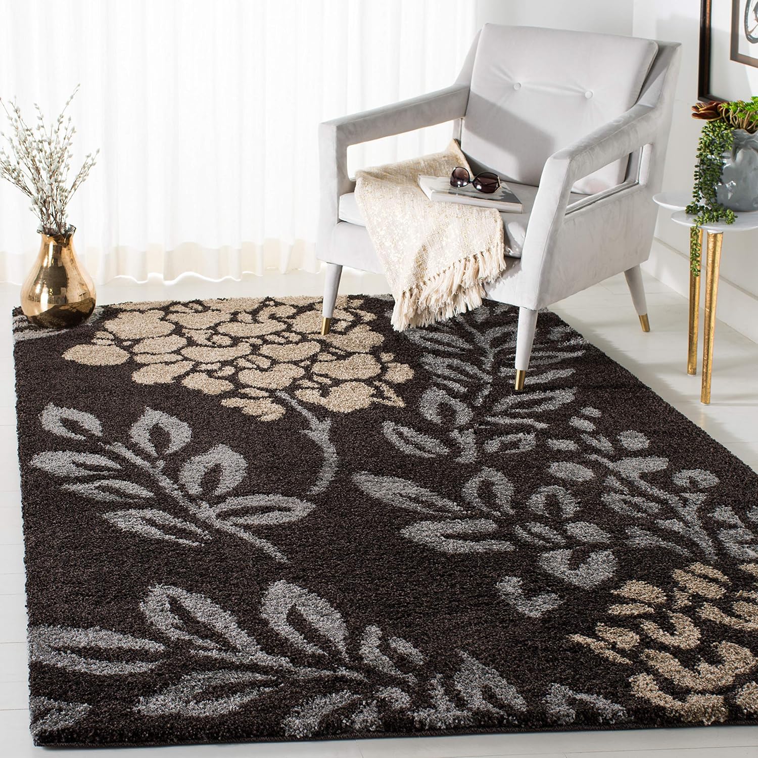 Safavieh Florida Shag Collection SG456-2880 Tapete afelpado de pasillo,...