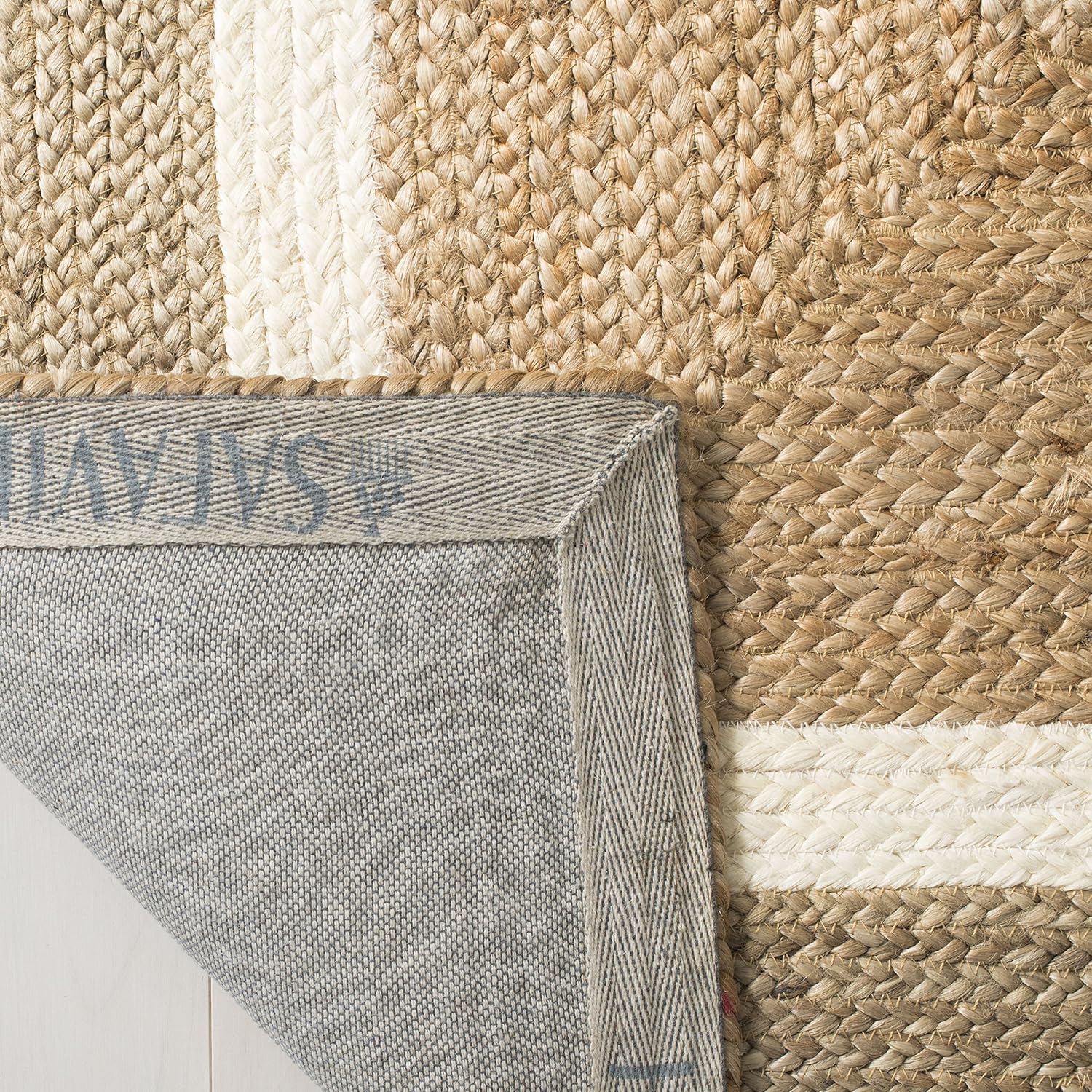 SAFAVIEH Natural Fiber Collection NF883B - Alfombra cuadrada de yute hecha a...