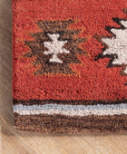 nuLOOM Alfombra Shyla copetuda a mano, 6x9, color vino