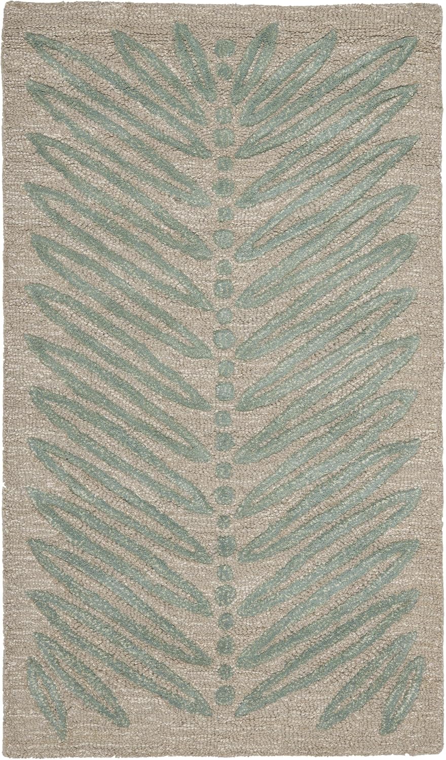 x SAFAVIEH MSR3612C Alfombra hecha a mano de lana y viscosa de abeto azul de 8