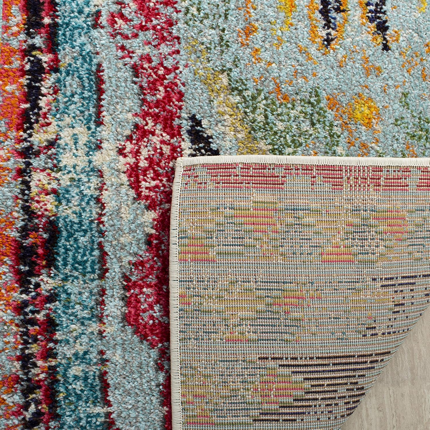 colección Monaco MNC222F Alfombra estilo boho chic con detalles tribales y