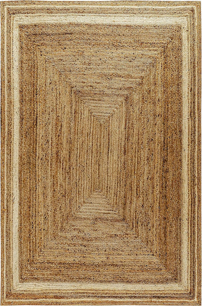 Prima Alfombra de fibra natural de yute de 8 x 10 pies, alfombra trenzada de