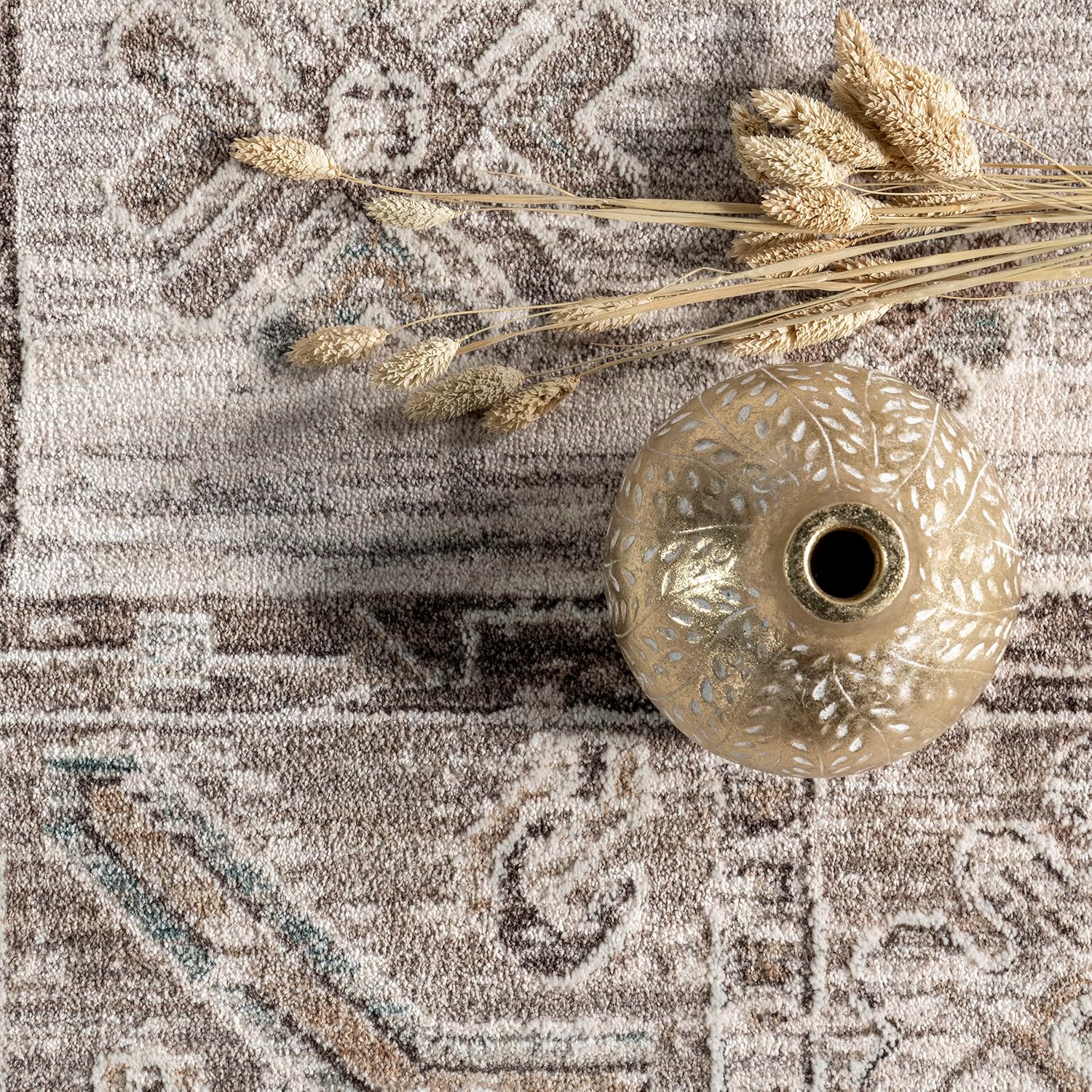 nuLOOM Magdna - Alfombra vintage con flecos de medallón, 2 pies 8 pulgadas x 8...