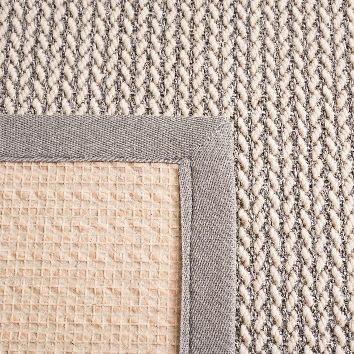 SAFAVIEH Alfombra de área de colección de fibra natural, 10 x 14 pies, gris,...