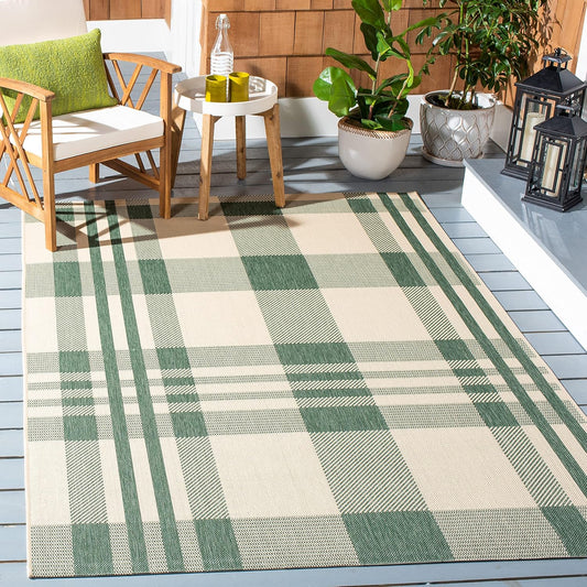 SAFAVIEH Courtyard Collection CY6201 - Tapete a cuadros para interiores y...