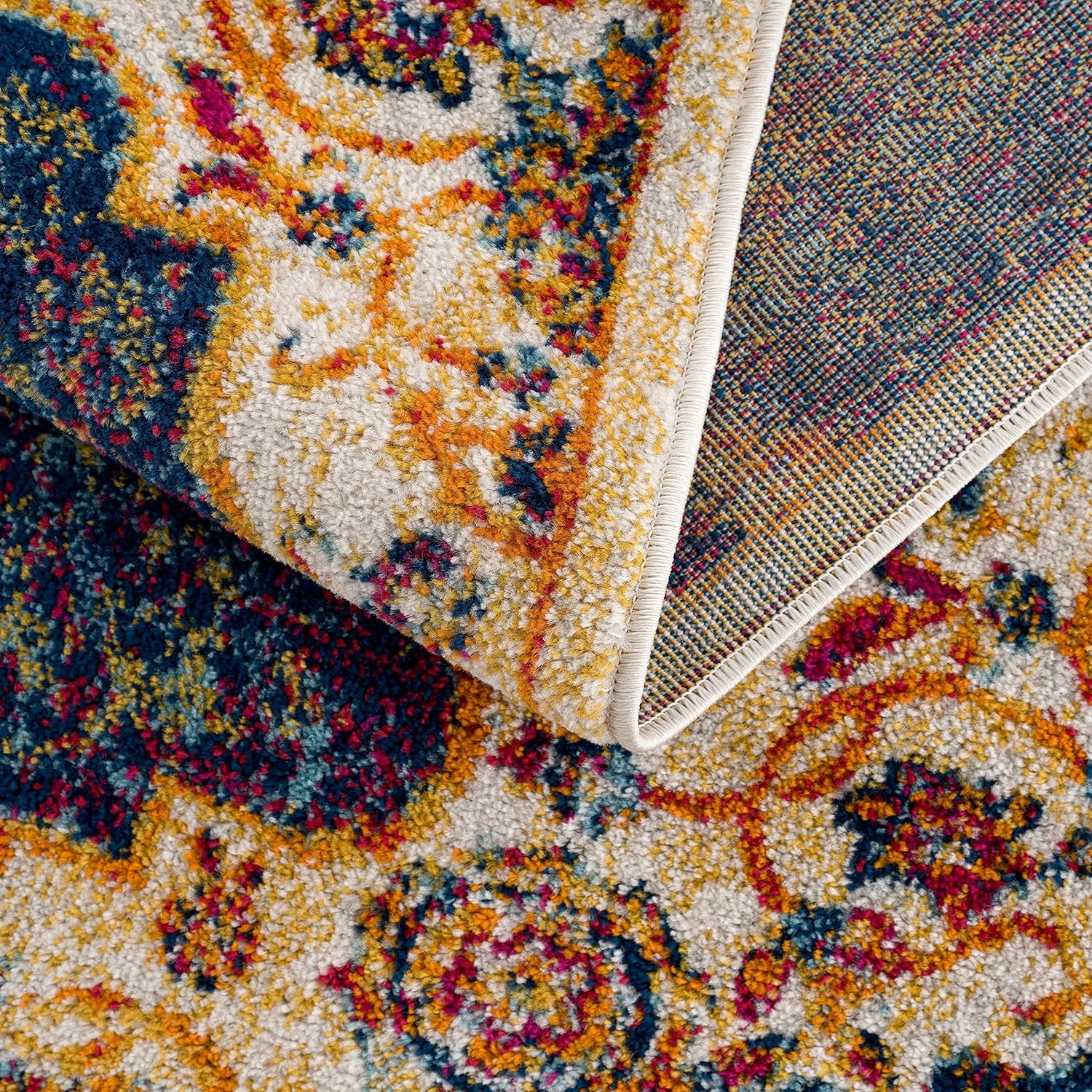 Hauteloom Colección Istanbul - Alfombra de medallón para sala de estar y...