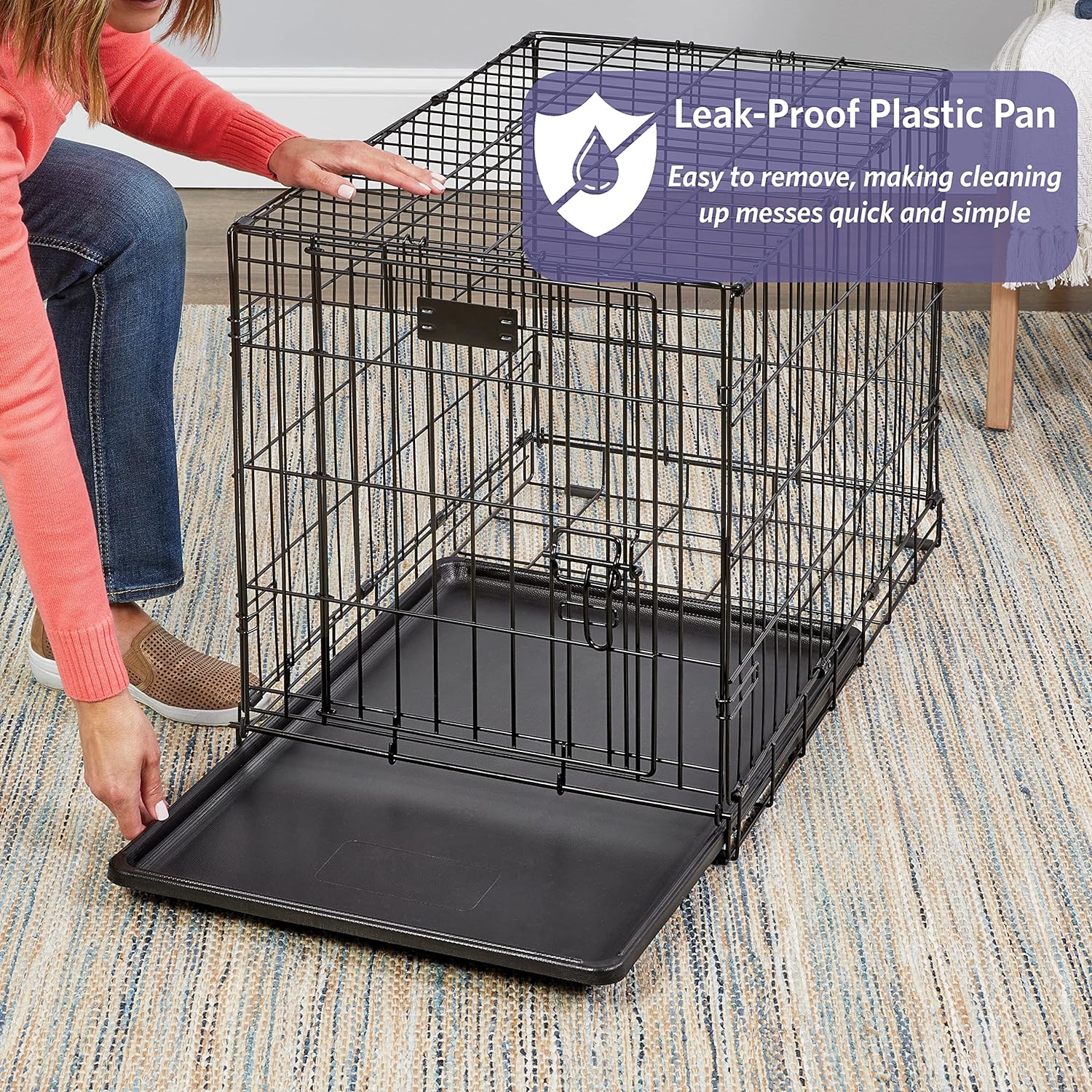 MidWest Homes for Pets - Jaula para perros iCrate de una puerta, mejorada,...