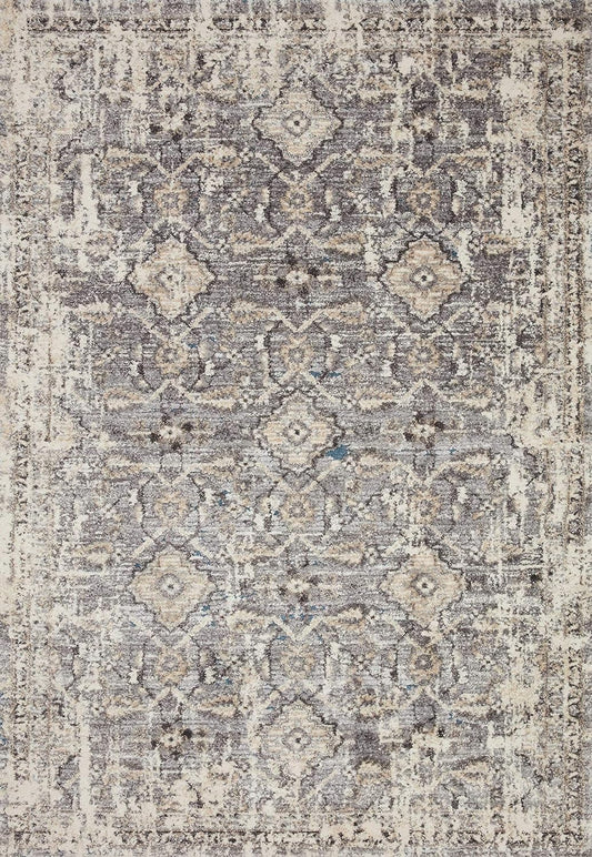 Loloi Theory NaturalAlfombra de pasillo gris de 2'-7" x 7'-8"