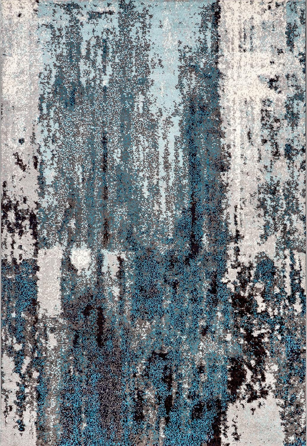 nuLOOM Haydee - Alfombra decorativa abstracta glacial, 3 x 5, azul