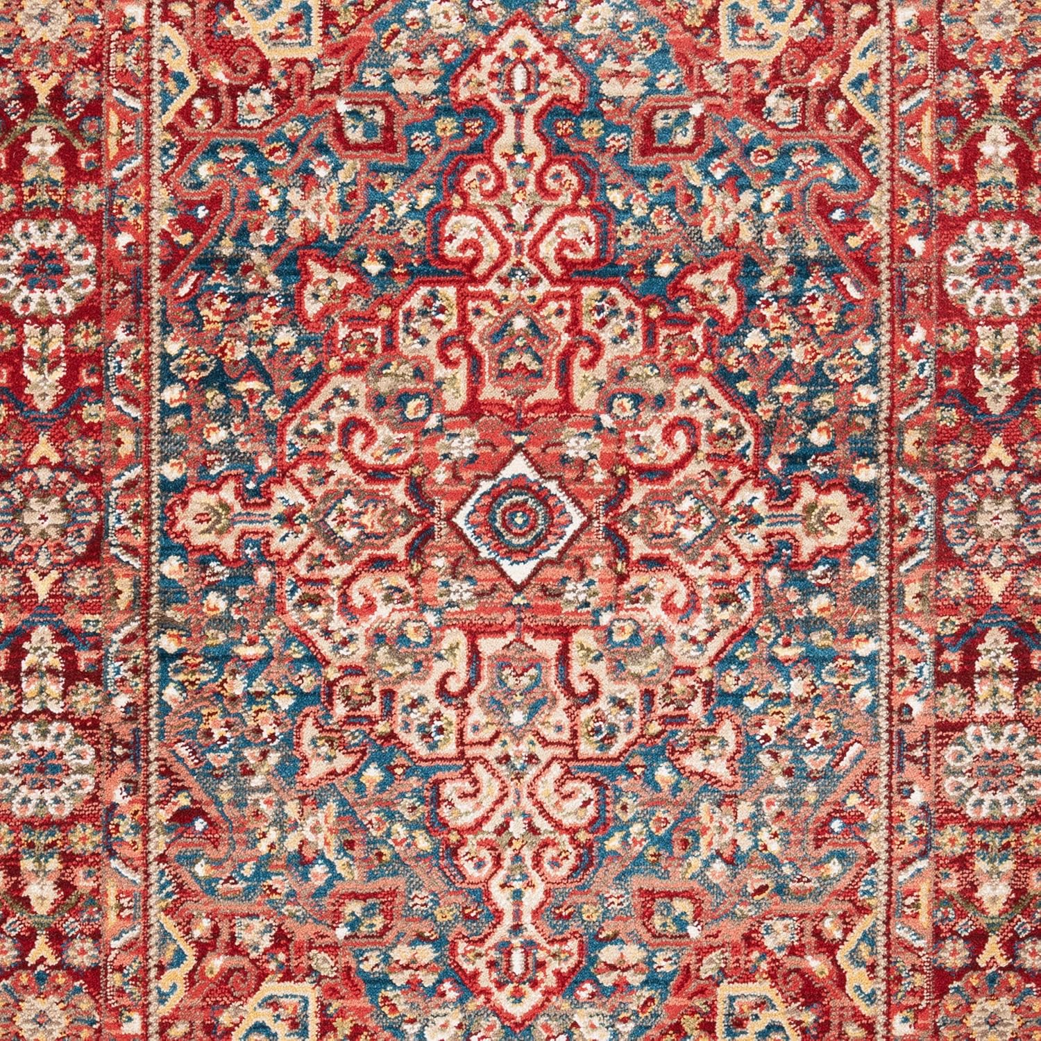 SAFAVIEH Kashan Collection - Alfombra de área de 9 x 12 pies 6 pulgadas, azul y...