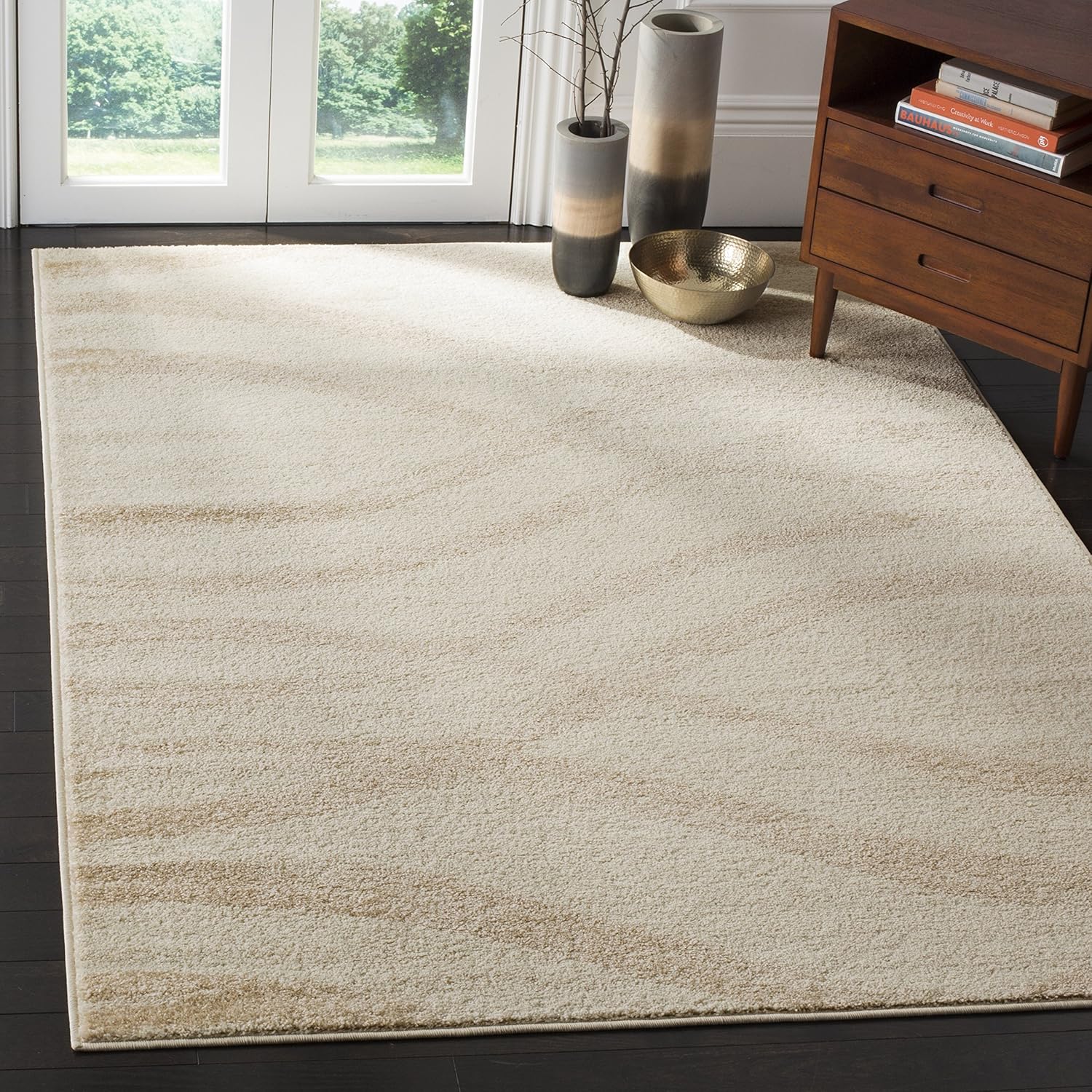 SAFAVIEH Adirondack Collection Tapete de 6 x 9 pies color crema  champán...