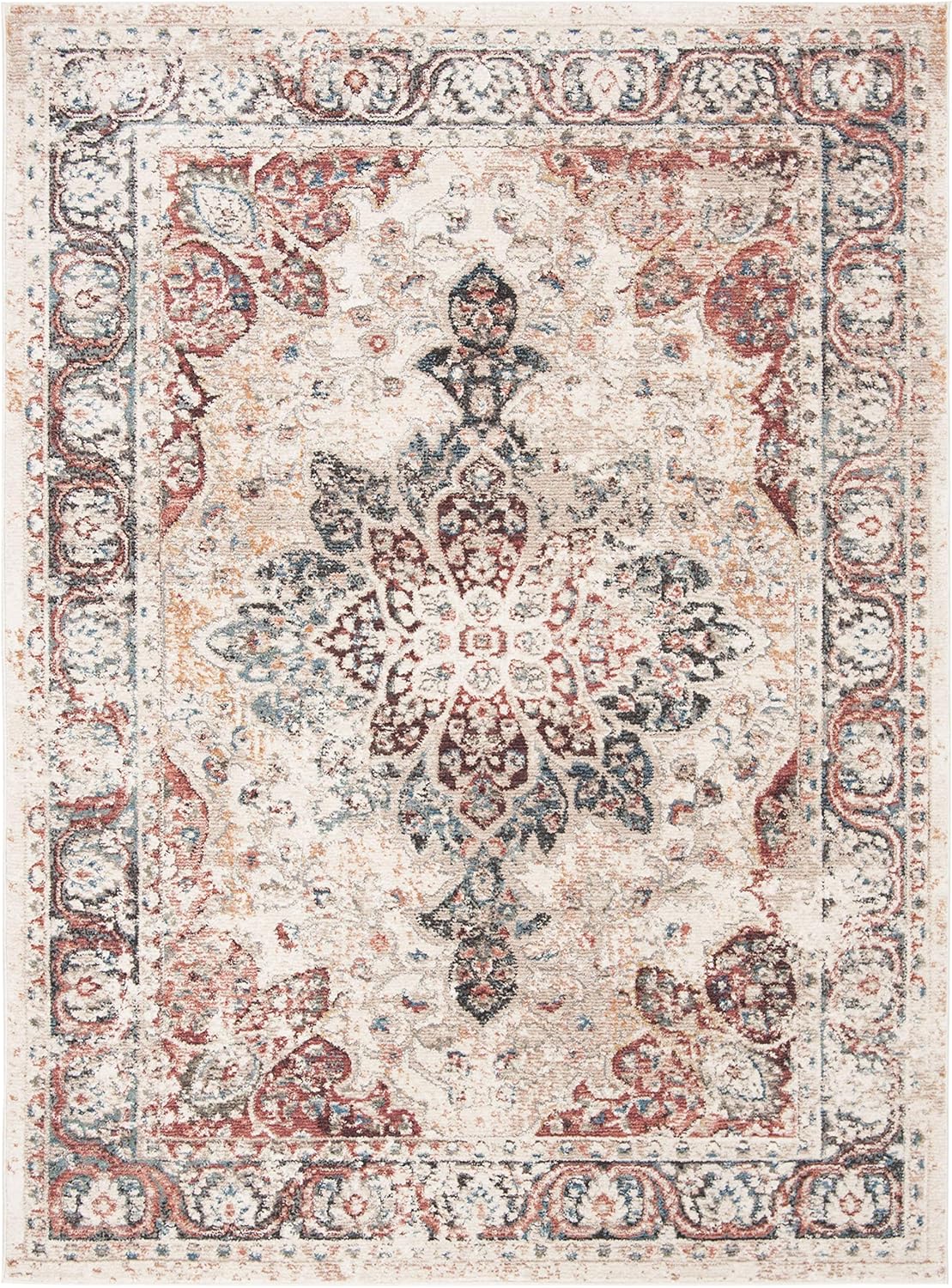 SAFAVIEH Carlyle Collection CYL215B - Alfombra vintage oriental, envejecida, no...