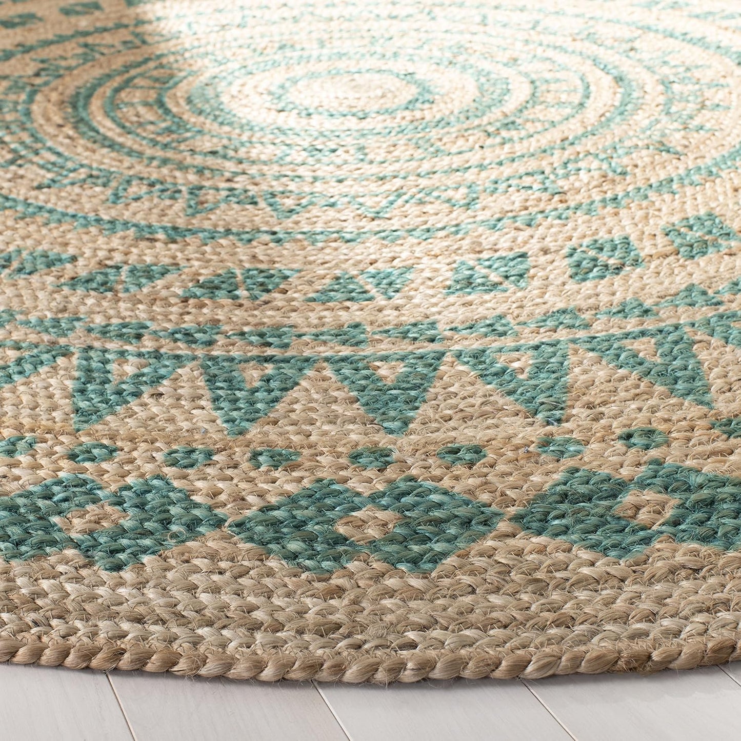 Natural Fiber Round Collection NF802E Alfombra redonda de yute trenzada con
