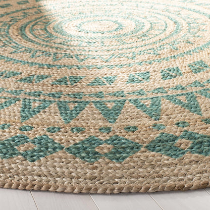 Natural Fiber Round Collection NF802E Alfombra redonda de yute trenzada con