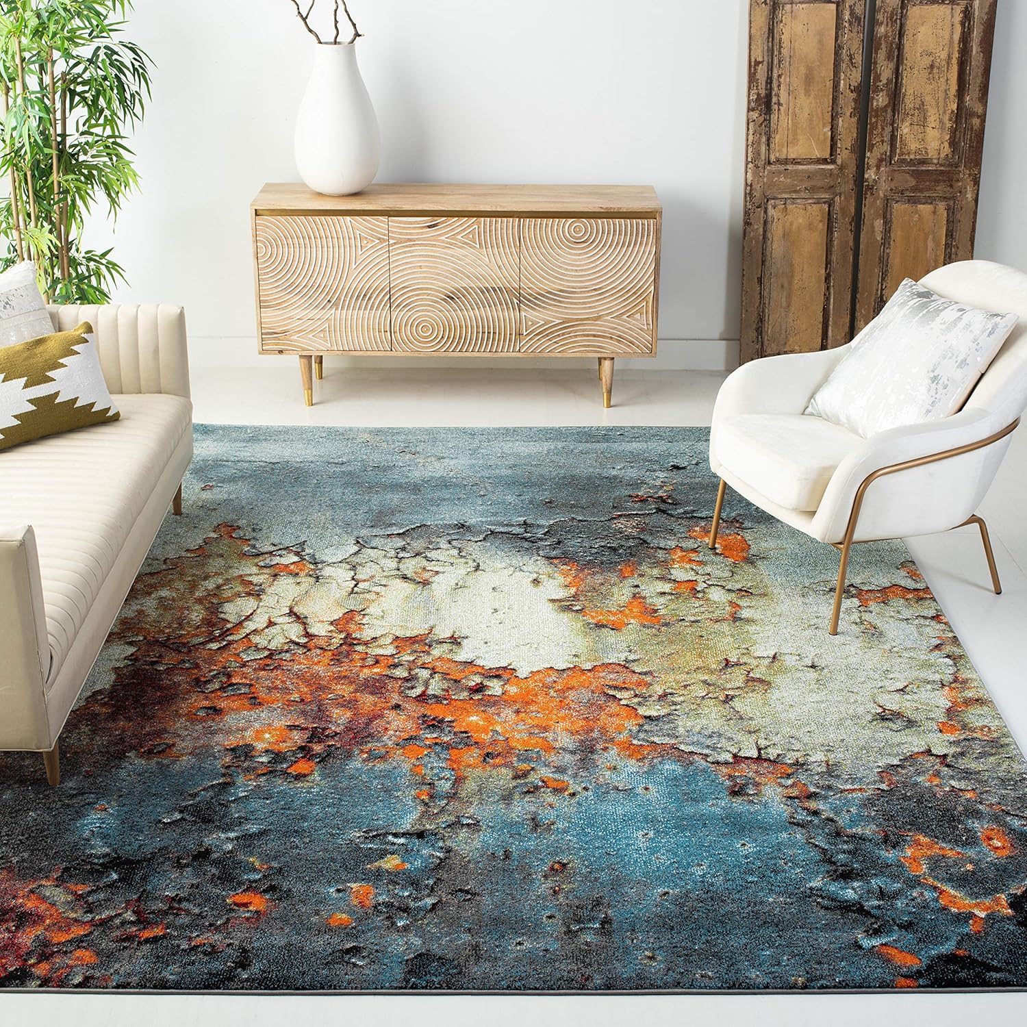 SAFAVIEH Glacier Collection GLA125B - Alfombra cuadrada de 11 pies  11 pies  11...