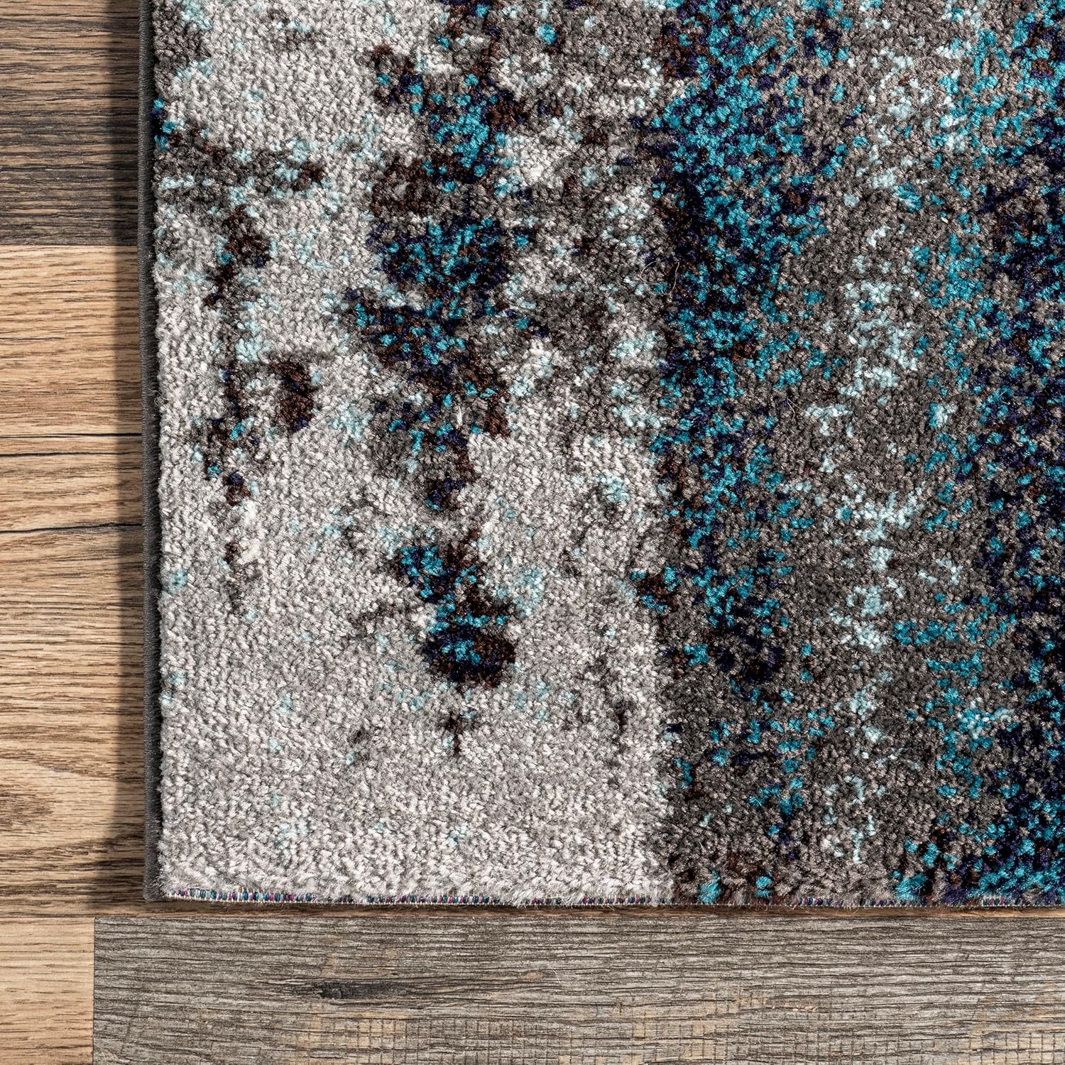 nuLOOM Haydee - Alfombra decorativa abstracta glacial, 3 x 5, azul