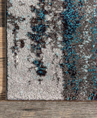 nuLOOM Haydee - Alfombra decorativa abstracta glacial, 3 x 5, azul