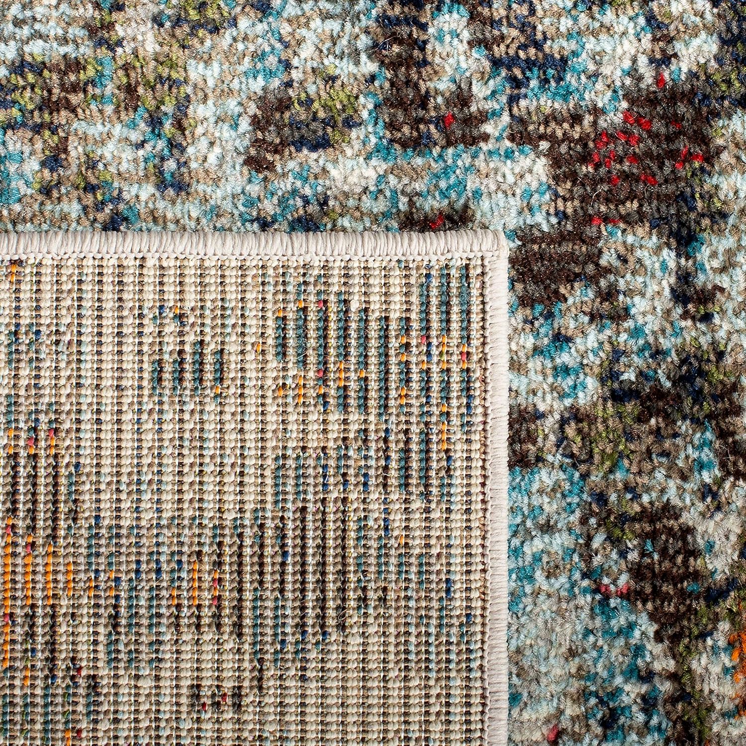 SAFAVIEH Madison Collection - Alfombra de área de 9 x 12 pies, gris y azul,...