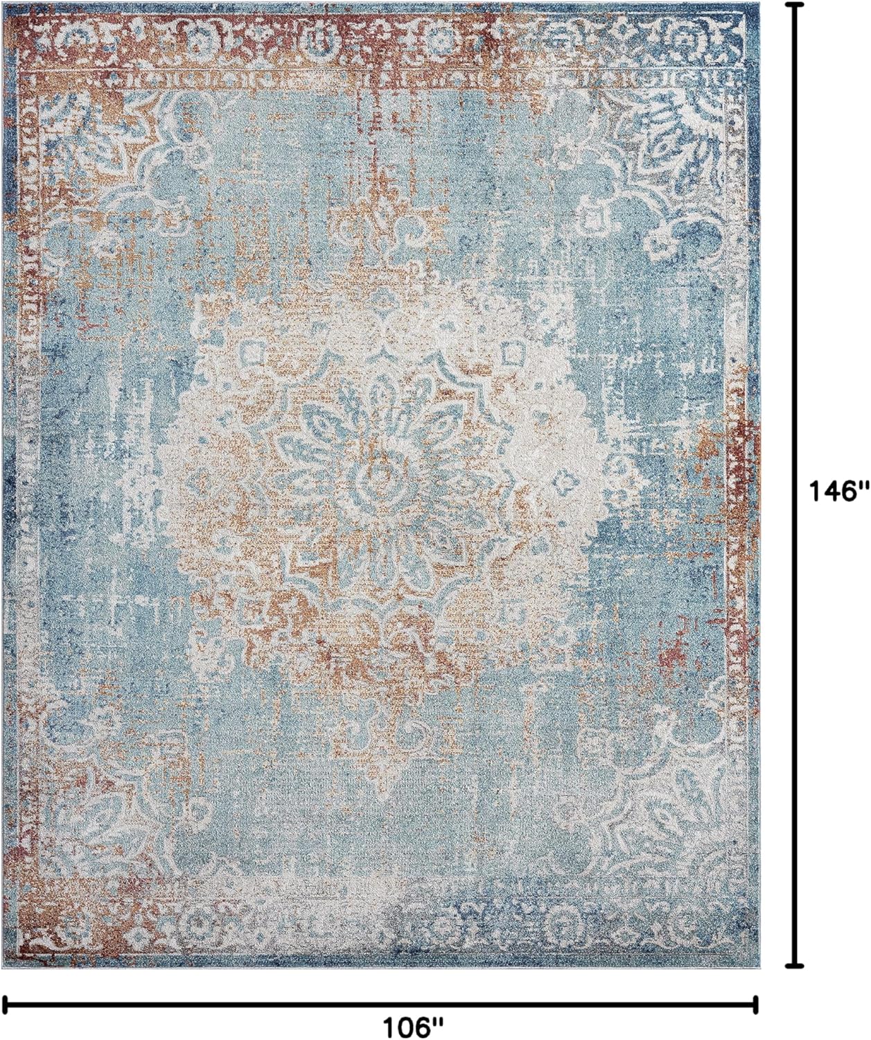 Tayse Giuliana - Alfombra grande de 9 x 12 pies, 9 x 12 pies, alfombra para...