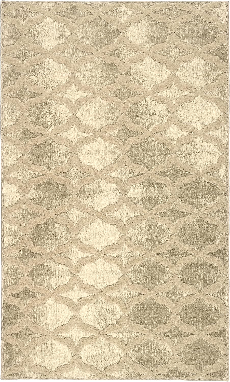 Garland Rug Sparta - Alfombra antideslizante de polipropileno marrón enrejado,...