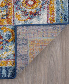 Mila - Alfombra azul de 3 x 5 pies, alfombra de área para sala de estar,...