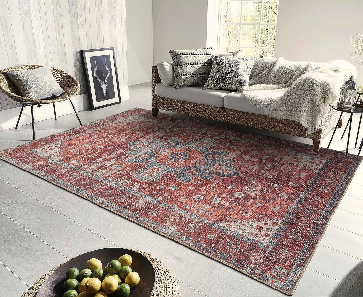 Alfombra lavable a máquina para sala de estar, dormitorio, cuarto de baño,