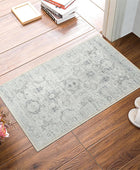 GLN Rugs Alfombra lavable a máquina, estética vintage bohemia envejecida, parte...
