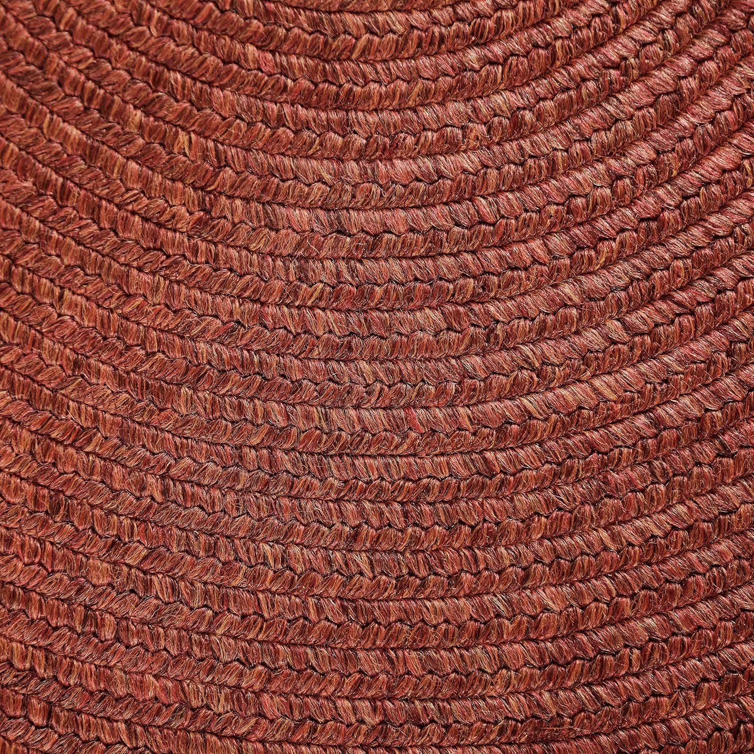 Alfombra ovalada de yute para interiores, ladrillo, 5 pies x 8 pies