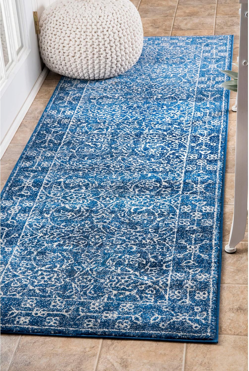 nuLOOM Alfombra vintage Waddell de pasillo, 2 pies 6 pulgadas x 6 pies, azul...