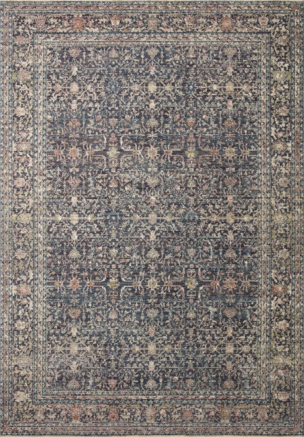 Loloi Jean Stoffer x Bradbury Collection, Midnight & Multi, alfombra decorativa...