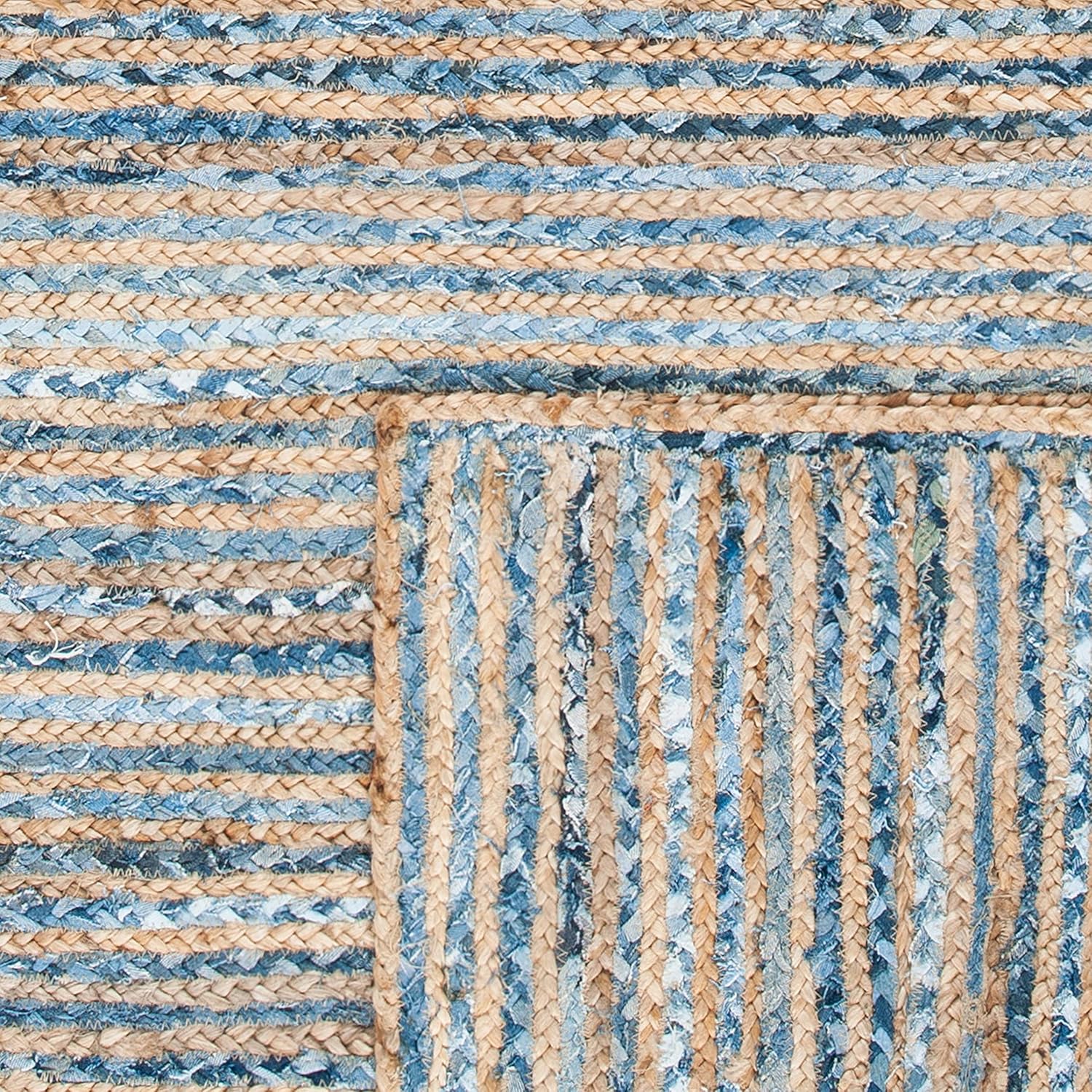 SAFAVIEH Cape Cod Collection CAP250A - Alfombra cuadrada de yute de tejido...