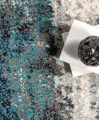 nuLOOM Haydee - Alfombra decorativa abstracta glacial, 3 x 5, azul