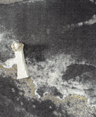 Abani Alfombra contemporánea negra y dorada metálica, no se desprende, alfombra...