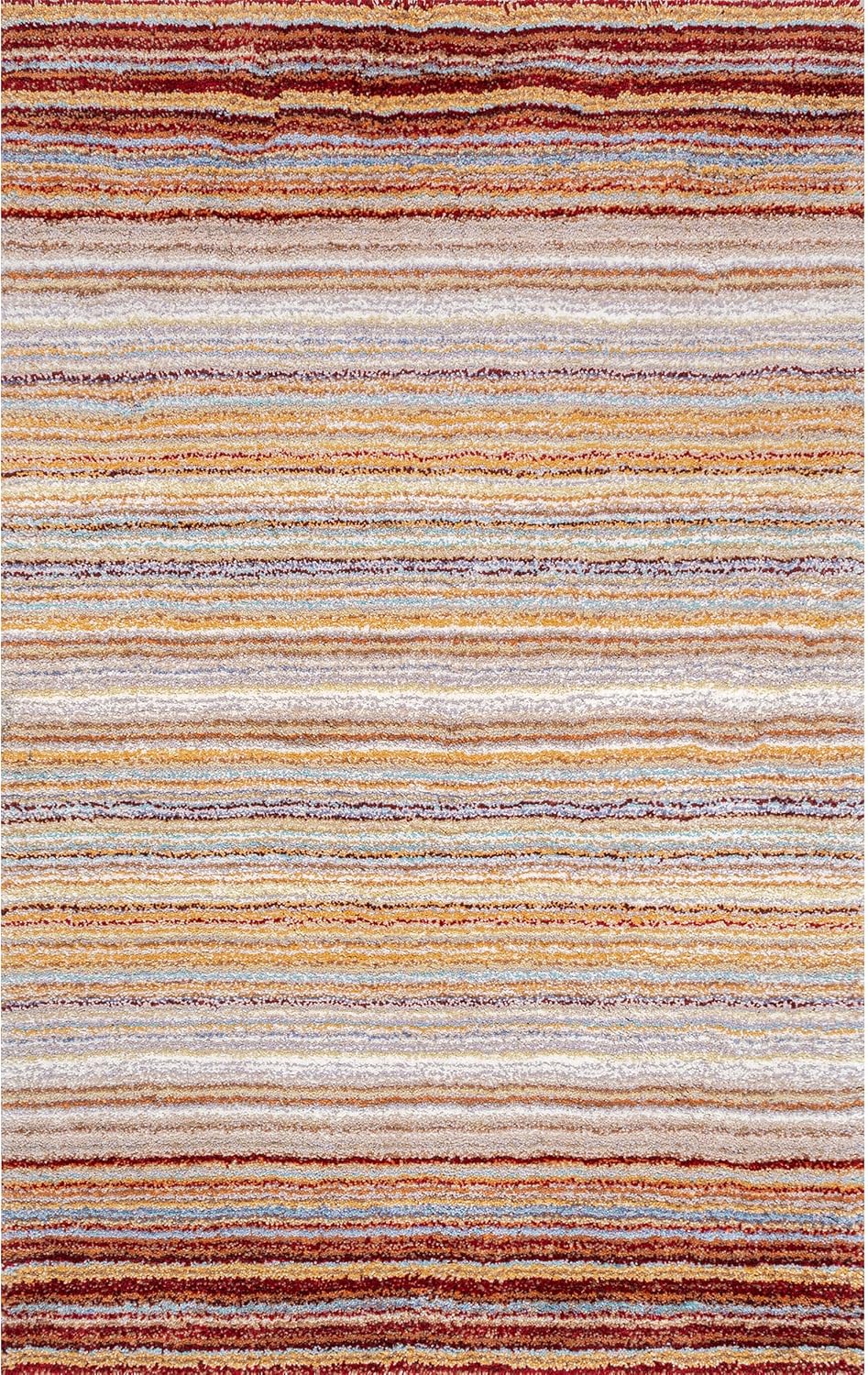 nuLOOM Classie - Alfombra de pelo liso, 5 x 8 pies, color rojo multicolor
