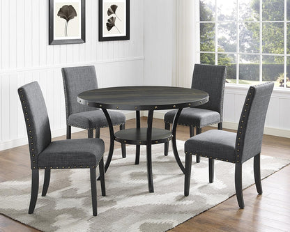 biony Fabric Sillas de comedor con Nailhead recortar, juego de 2